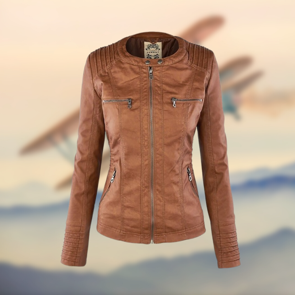 YASMIN™ | CHAQUETA DE CUERO CON ESTILO